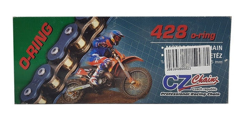 CZ 428OR118 Motorcycle Cross Transmission Chain 118 Links KN23.4 with O-Ring 0