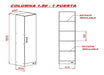 Mosconi Columna 1.80 M Despensero 1 Puerta 5 Estantes Melamina 3