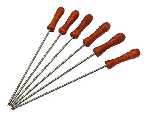 Gastrostore Brochette Asador Parrilla Spiedo 6 Espadas Acero Inoxidable 4