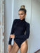 Moda Glam Bodysuit Basic Long Sleeve Women Body Top 6