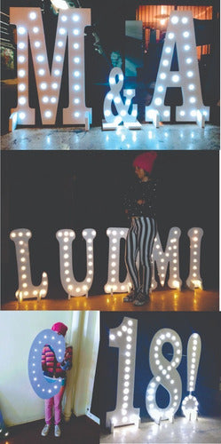 DARYLUZ LETRAS 75 Cm Tall Polyfan LED Light-Up Letter for Weddings and Celebrations 3