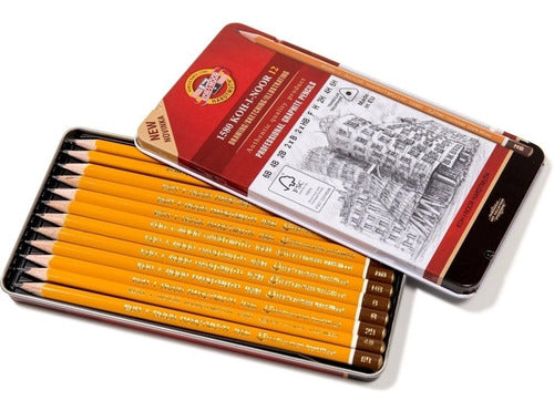 Koh-i-noor Triangular Graphite Pencils Tin X 12 1