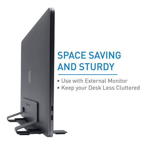 Macally Vertical Laptop Stand For Desk Space | Adjustable V 1