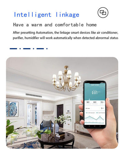 Monitor De Qualidade Do Ar Smart Zigbee Formaldeído, Co2, 5