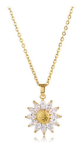 LCS Sunflower Necklace 18K Gold Plated + Gift Box 2