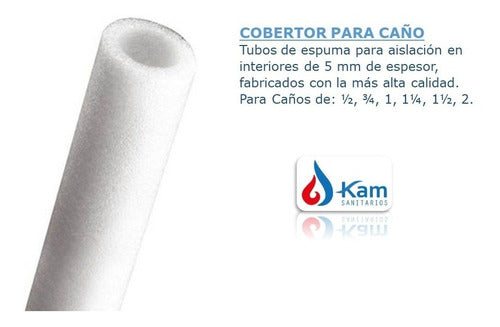 KAM Cobertor Protector Para Caño Funda Aislante 1 1/4´´ X 2 Mts 2