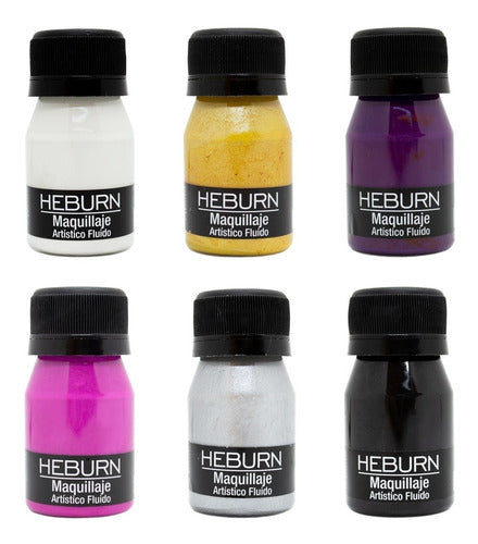 Heburn Kit X6 Maquillaje Fluido Artistico Profesional 383 0