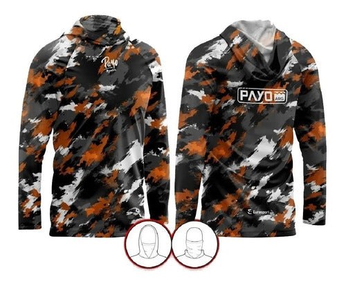 Payo Remera De Pesca Prot UV Secado Rápido + Capucha Y Cuello Payo 1