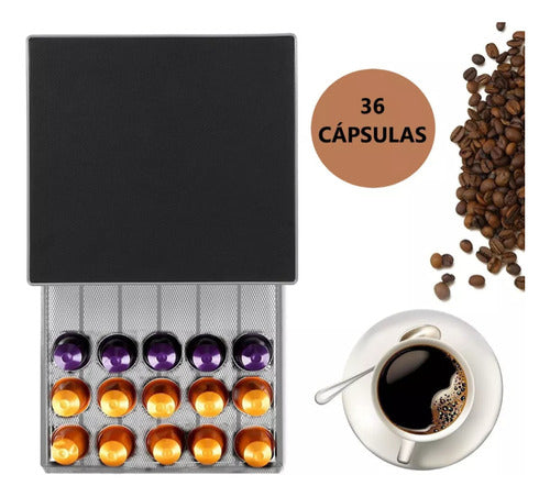 Organizador Dispensador Cajón Para Cápsulas De Café X36 Pcs. 1