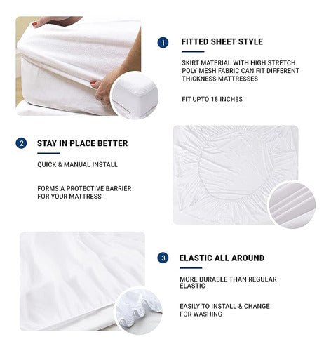 ~? Top Head Flex Split King Mattress Protector Estilo Ajusta 3