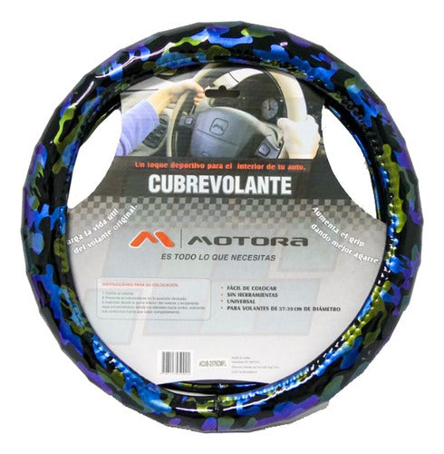 MOTORA Camouflage Steering Wheel Cover 37 38 39 cm Grip 0