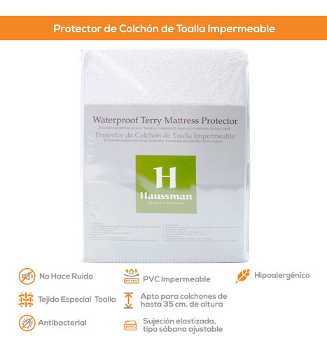 Haussman Waterproof Mattress Protector 1 Plaza 80x140 Twin Vip 4