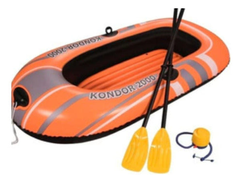 Bestway Balsa Bote Inflable + Inflador + Remos M Kondor 2000 0