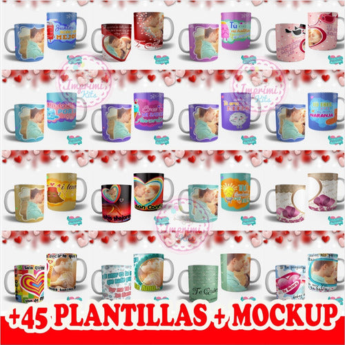 Plantillas Tazas Amor Con Fotos Enamorados #4 Sublimacion 3