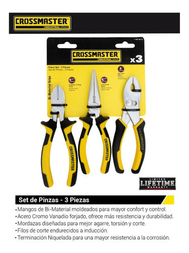 Crossmaster 3-Piece Pliers Tool Set 1