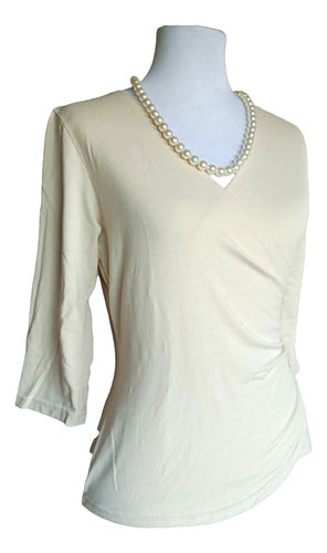 BLACKIE Elegant Beige Blouse for Women 1