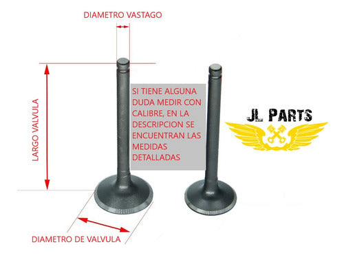 Valvulas De Admisión Y Escape Mitsubishi Autoelevador 8v S4s 0