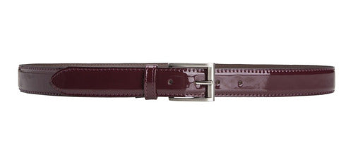 Quality Import USA Dress Patent Leather Belt for Men 7