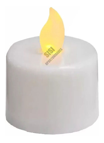 SiSi 10 Warm White LED Candles with Batteries Included for Event Decoration 0