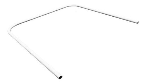 Barral-Cort Curved Shower Rod U Shape 90x90x90 Aluminum White - Belgrano 0