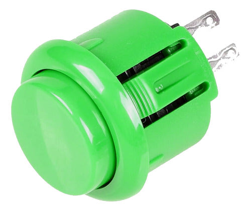 ELUMILED 5 Arcade Push Buttons 24mm Int - 27mm Ext Green 0