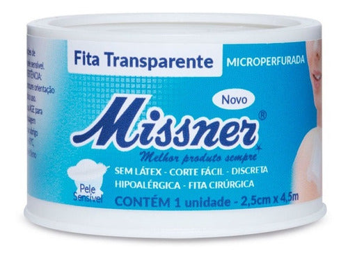 Fita Transparente Microperfurada 2,5cm X 4,5m - 06 Rolos 1