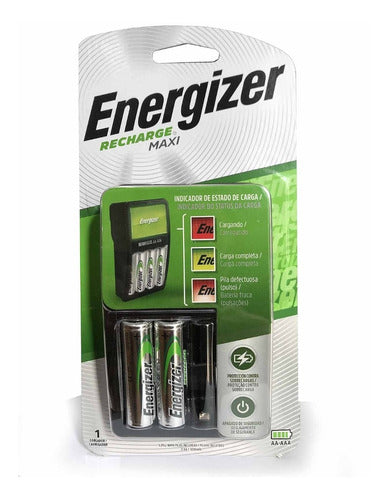 Combo 6 Pilas Aa Recargable Energizer + Cargador Energizer 2