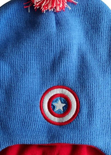 Marvel Gorro Niños Teens Pompon Capitán América 5