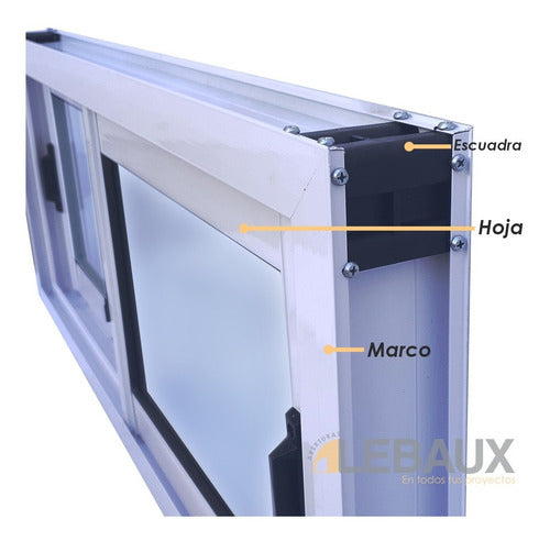 Sliding Aluminum Window Herrero Lebaux 150x60 5