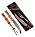 Melinox Set Asado Cuchillo Y Tenedor Acero Inoxidable Mango Caña 4