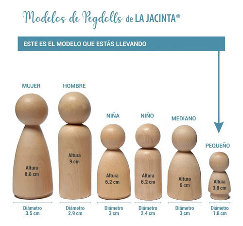 20 Muñecos De Madera Personitas Pegdolls Waldorf Peque 3,8cm 4