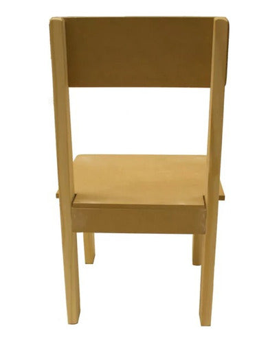 Generic Silla De Mdf Para Niños Sillita De Mdf Y Patas De Pino 1