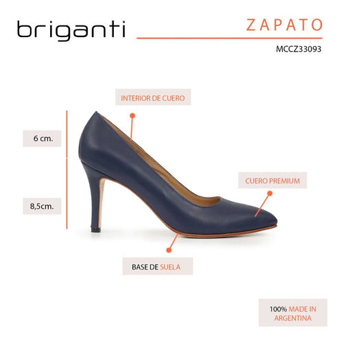 Briganti Women's Leather High Heel Stilettos - Zenda 6