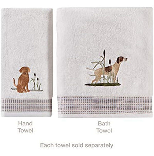 Skl Home Adirondack Dogs Toalla De Baño, Blanca 3