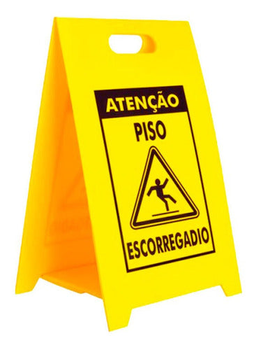 Cavalete Placa Sinalização Piso Escorregadio Dobravel 30x50 0