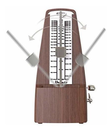 Ueteto Metronome Mechanical Wood Grain Loud Sound/High Precision 1