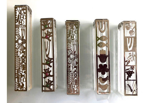 Anat Mayer Mezuzot (Cases) With Cut-Out Designs. Unique! 0