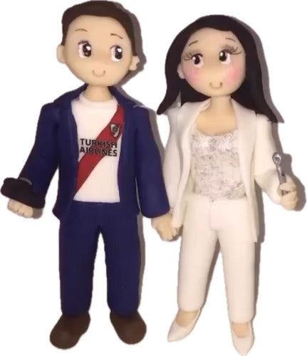 Porcelana Fria Cositas Lindas Adorno De Torta Casamiento Personalizado 1