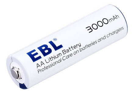 Ebl 8 X 3000mah Baterías Aa De Litio Herméticas Duren Hasta 7