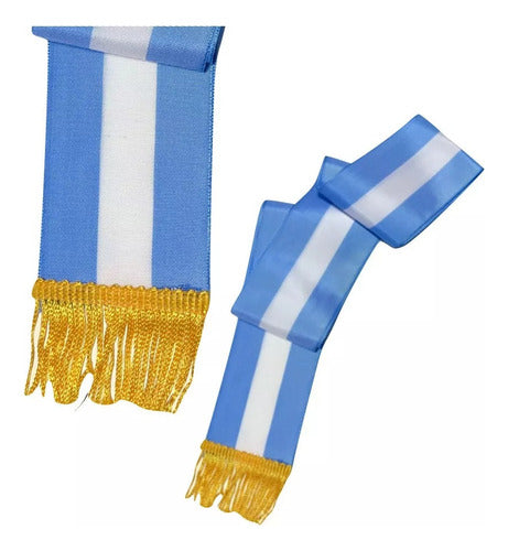 Argentinian Loyalty Promise Flag Band with Gold Fringes 0