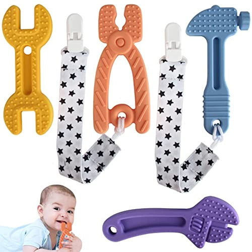 Fu Store Soft Silicone Teething Toys 4 Pack 0