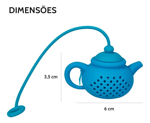 Infusores Para Chá Silicone Formatos Chaleira Premium 1