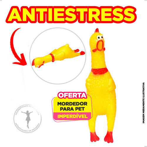 Galinha Frango Amarelo Mordedor Per Ant-stress Envio Rápido 1