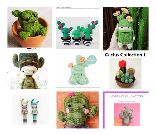 Cactus Amigurumis Crochet Patterns - 5 Choose + 1 Gift 1