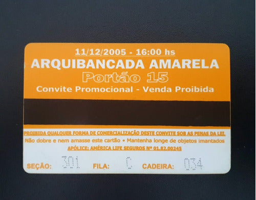 Ingresso Futebol Jogo Das Estrelas Brasileiro 2005 Nestlé 2 1