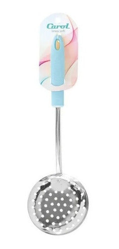 Carol Pastel Kitchen Skimmer Stainless Steel Nylon Handle 34cm 3