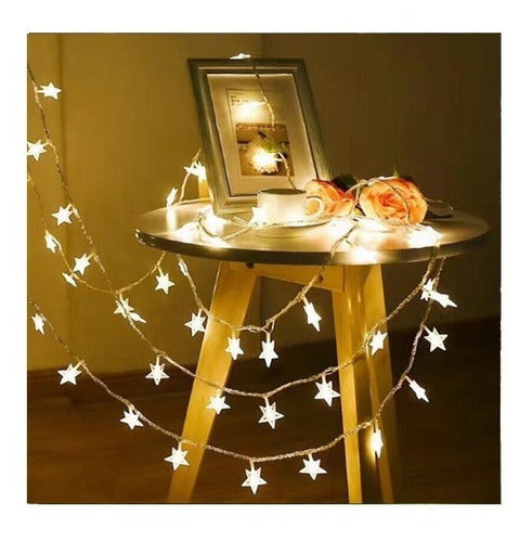 Christmas Garland with LED Star Lights in Warm White for Events 5