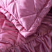 Quilted 2-Seat Satin Bedspread + 2 Filled Pillows 2