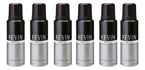 Kevin Metal Deo Pack for Men 250ml X6 Kit Fragrance 0