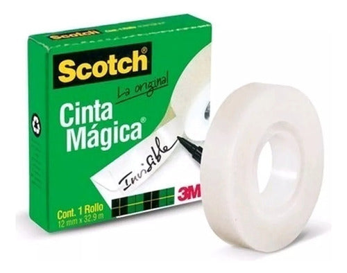 3M Magic Tape 12mm X 33 Mts Pack of 4 Units 0